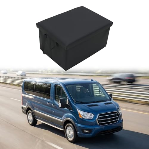 kingna Center Aisle Storage Box Compatible with 2017-2026 Ford Transit First Row Foldable Aisle-Mount Storage Box Replaces the Console Organizer for 2025 Transit Accessories