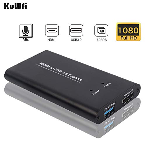 KuWFi HDMI USB Video Capture Device Card HD Video Converters Game Streaming Live