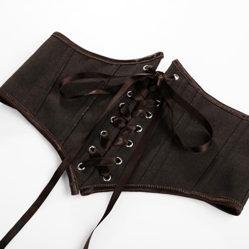 Image of Scarlet Darkness Corset Belt for Women Floral Lace Up Boned Underbust Corset Waist Belts