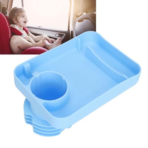 Image of Car Seat Tray for Kids, Car Tray Thickened Silicone Cup Holder Tray Car Seat Attachable Storage Organizers Car Seat Snack Tray Car Seat Cup Holder Tray Car Seat Tray for Snacks Toys Books Travel