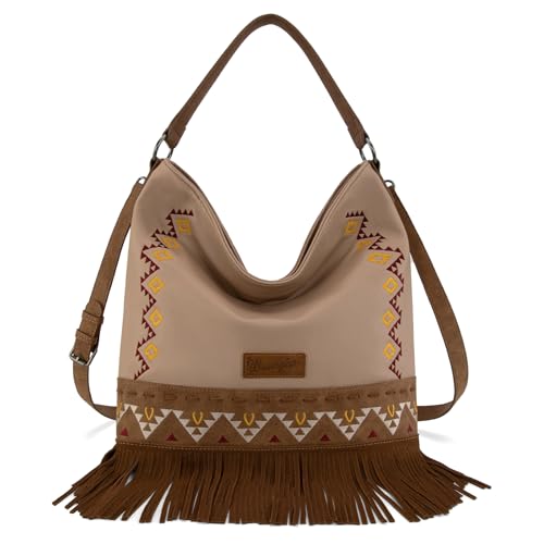 Image of Wrangler Shoulder Bag Aztec Purse Embroidered Fringe