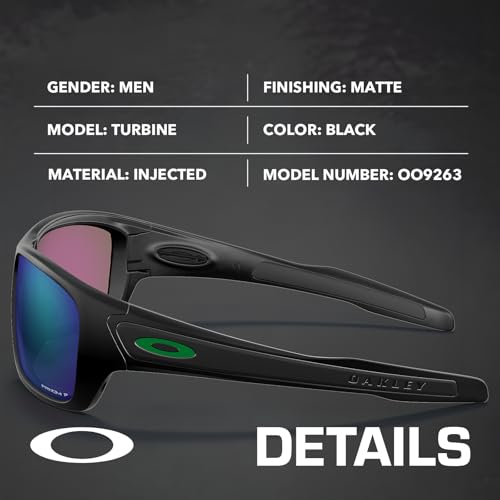 Image of Oakley TURBINE OO9263 Rectangle Shape Sunglasses With Official Eyewear Kit | Men's Sunglasses