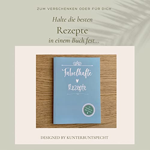 Kunterbuntspecht Receptenboek om zelf te schrijven, DIY My Lieblingsrecepten, kookboek, bakboek in praktisch formaat, softcover, A5, 14,8 x 21 cm - Afbeelding 4