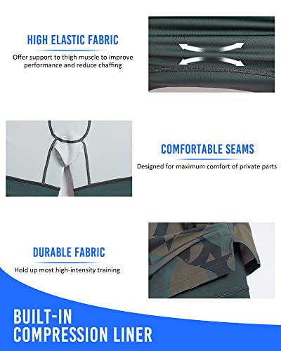 Image of maamgic Mens 5 inch Gym Running Shorts for Men 2 in 1 Quick Dry Workout Athletic Shorts
