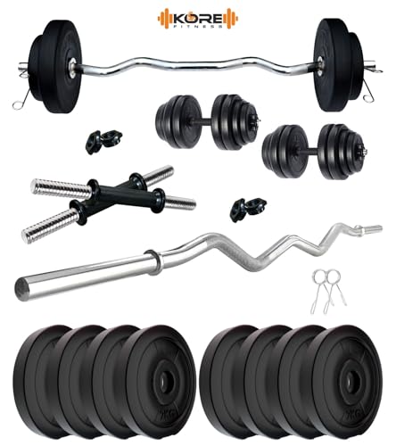 Kore Fitness 16 Kg Home Gym Set, Multicolour - Image 3