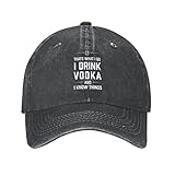 That's What I Do I Drink Vodka and I Know Things Hat Women Baseball Hats Fashionable Cap Black