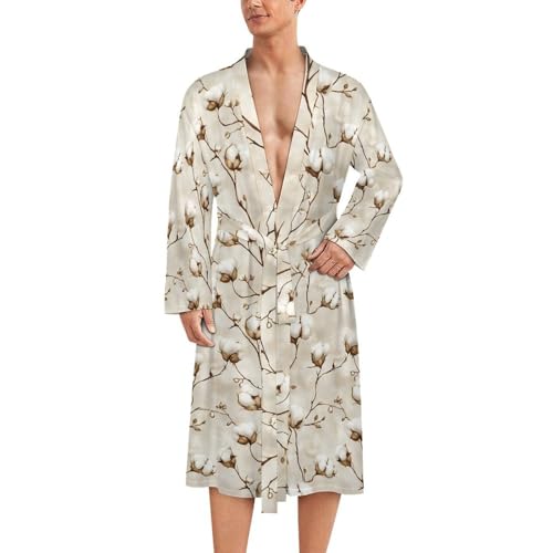Peignoir homme coton léger imprimé arbre contre la chaleur
