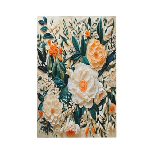 Decorative Switch Covers Plate Rustic Big Flowers Abstract Floral 1 Gang No Device Single Blank Outlet Covers Wall Plate Cover Light Switch Plate Electrical Faceplate for Country Home Decor