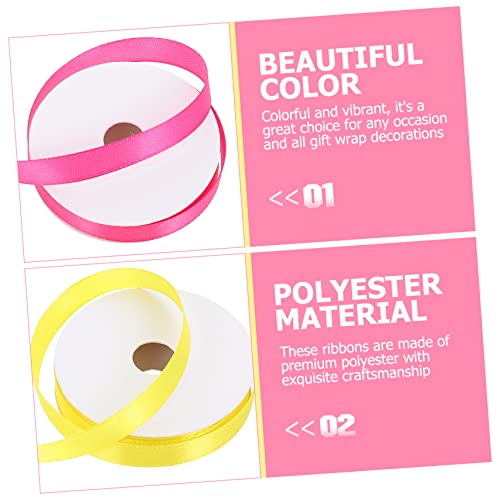 Ruban pour décorations manuelles sans effilochage lot 18 rouleaux