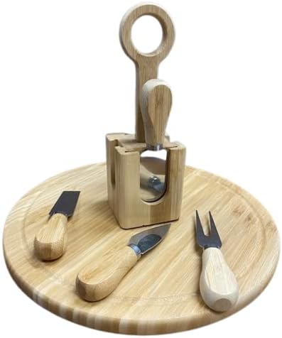 Miniatura 2 de Lazy Susan - Juego de cortador de queso con 4 herramientas de acero inoxidable para cortar, untar y servir