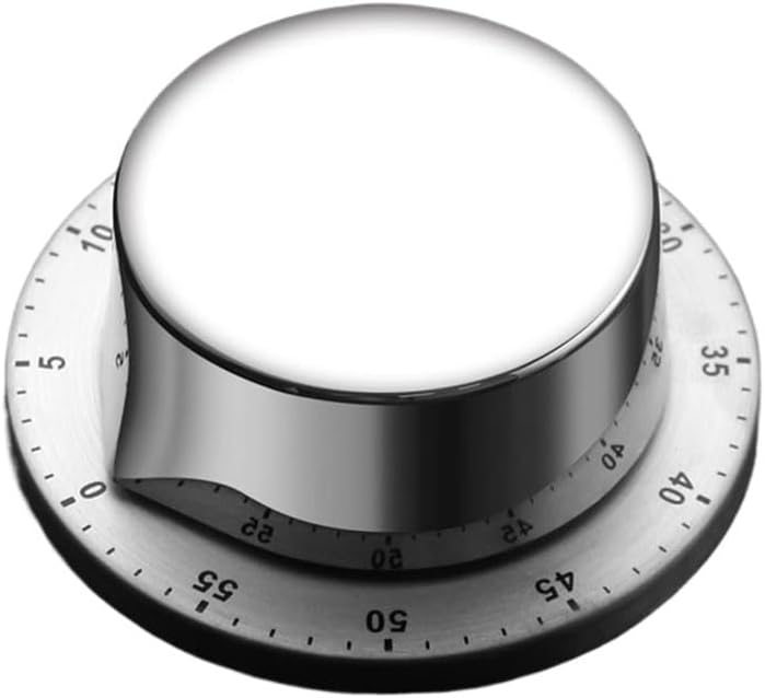 Magnetic Kitchen Timer Mechanical Alarm Clock Stainless Steel Time Cooking Tool