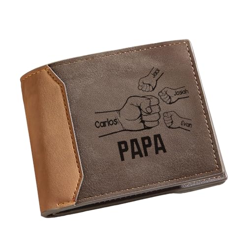 VEELU Custom Wallet for Men, Personalized Photo Wallets for Men, Gifts for Dad Birthday Gifts Customized Photo Leather Wallets for Men Dad Husband Boyfriend Son from Daughter Son Wife