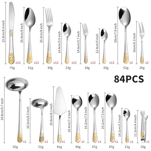 Set Cuchillos Cocina 84 Piezas Acero Inox miniatura 2