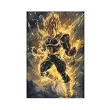 Saiyan Prince Anime-Poster, Leinwandposter, Wandkunst, 