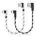 USB C Charging Cable, CIKOO 2 Pack 1Ft Nylon Braided Type C Right Angle Fast Data Charger Cable for Galaxy Note 9 8 S8 S9 S9+ Oneplus 6T 5 Google Pixel 3 XL Moto Z LG G7 G6 V40 Nexus 5X 6P Zmax Pro