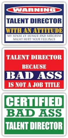 (x3) Certified Bad Ass Talent Director with an Attitude Magnets | Funny Occupation Job Career Gift Idea | Magents Perfect for Cars, Trucks, Toolboxes, Lockers, Fridges image 5
