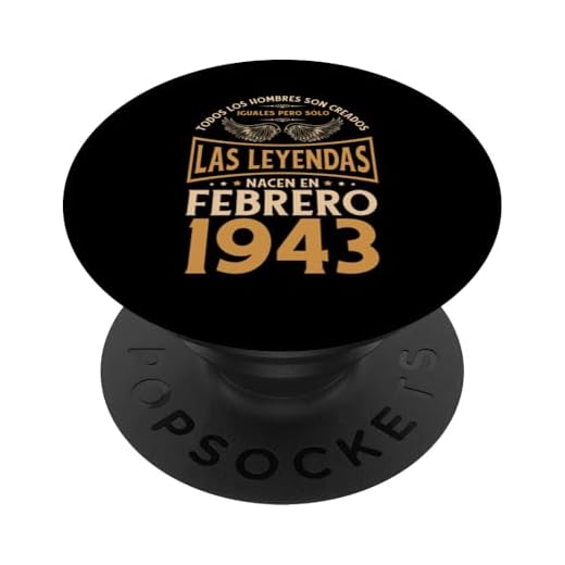 Cumpleaños Hombre Regalos Las Leyendas Febrero 1943 PopSockets PopGrip Intercambiable