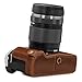 MegaGear MG1865 Ever Ready Genuine Leather Camera Half Case Compatible with Olympus OM-D E-M5 Mark III - Brown
