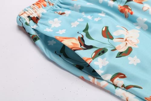 Image of Ekouaer 3 PCS Capri Pajamas for Women Set Short Sleeve Pajama Lounge Sets | Floral Pj Sets Top and Capri Pants Soft Comfy Sleepwear with Pockets for Home, Daily Wear for Mom, Wife, Grandmother