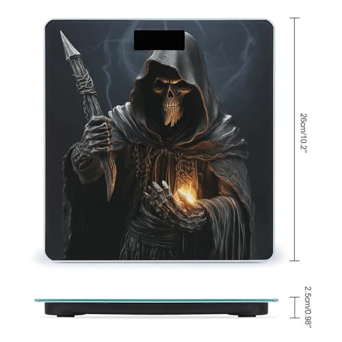 Báscula Digital de Baño Grim-Reaper con Vidrio Templado miniatura 2