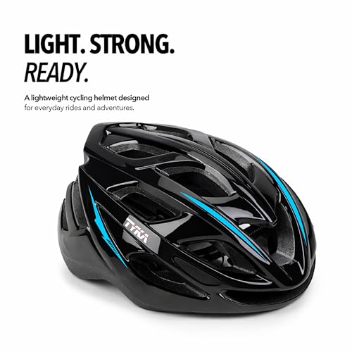 Image of Tyka Cycle Helmet | Adjustable Protective Helmet for Cycling, Skating & Scootering | Lightweight Breathable Multi-Sport Helmet with Safety Padding for Boys & Girls (Navy, L)