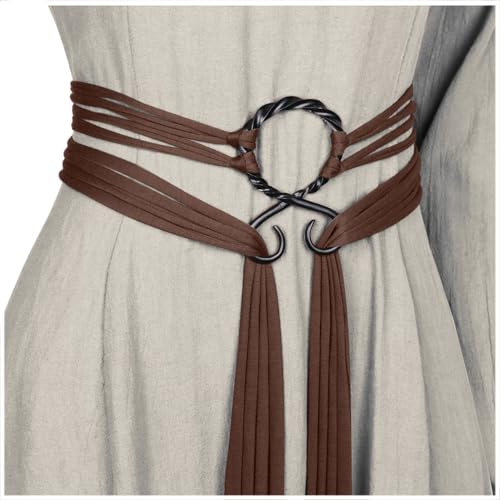 L'VOW Viking Troll Cross Rope Belt Norse Witch Rope Belt Renaissance Pagan Medieval Accessory