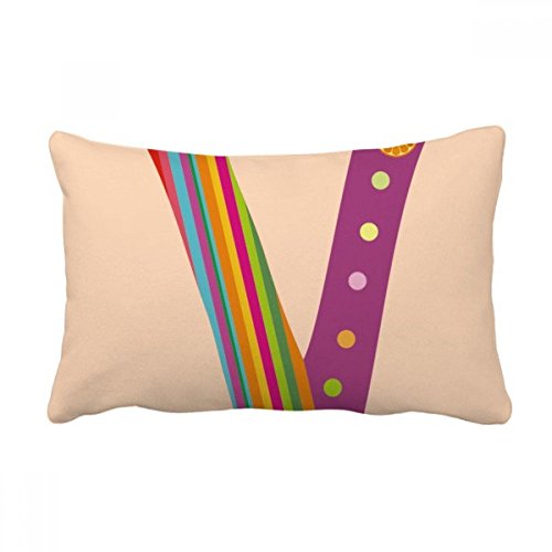 Coussin fruit orange alphabet V, le cadeau de décoration idéal - 2