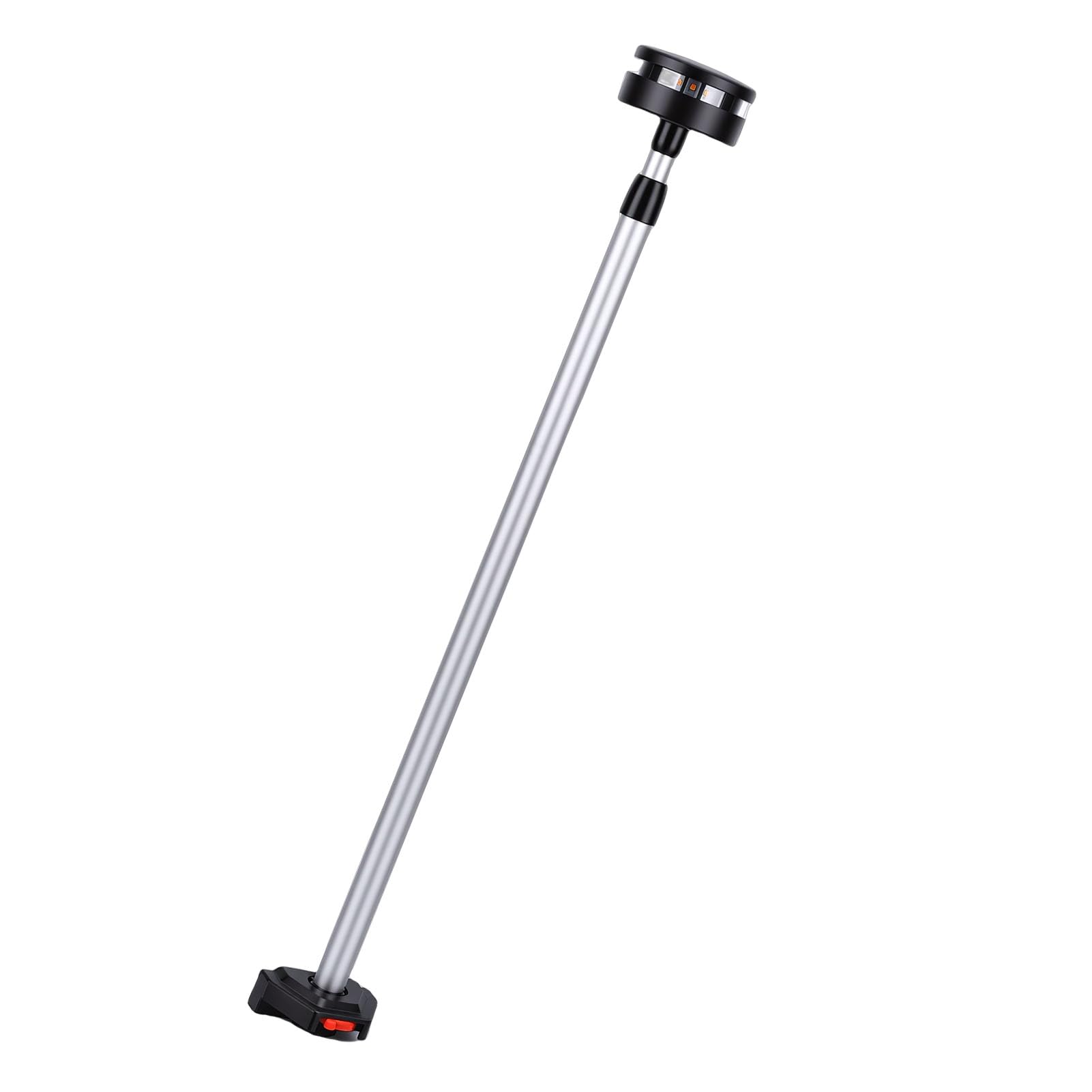 Hyuduo Luce di Navigazione a LED Prua per Barche Asta Telescopica Regolabile da 24 a 42,25 Pollici con Base Rimovibile Luce Marina Alimentata a Batteria IP67 per Piccole Imbarcazioni