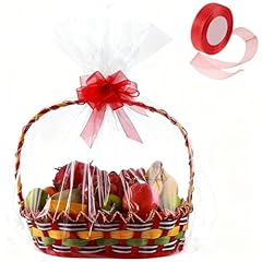 Clear/ Red chiffon ribbon