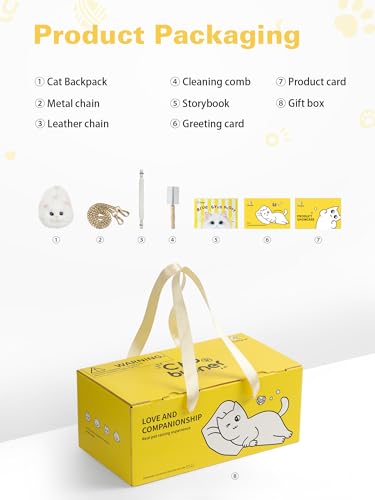 Cat Crossbody Bag Realistic Cat Shaped Backpack with Adjustable Strap and Metal Chain, Gift for Girl,Sister,and Daughter3