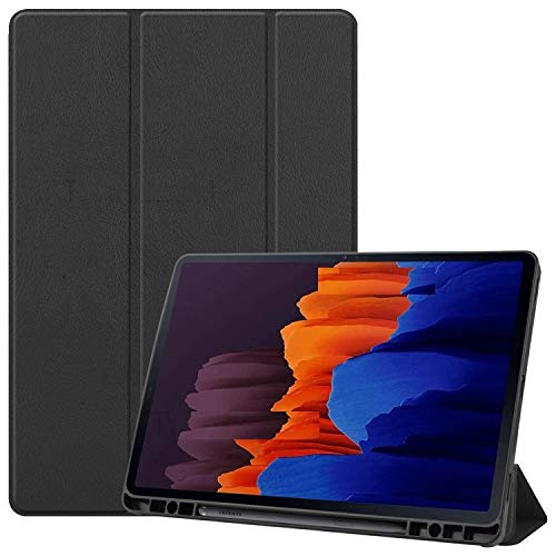 M Cart Trifold Smart Stand Case Slim Fit Folio Flip Cover Magnetic Lock Leather Case Cover for Samsung Galaxy Tab S7 Case (11) Inch Case, (T870 / T875) 2020 (Black) (B08L3SCWYK) Amazon Price History, Amazon Price Tracker