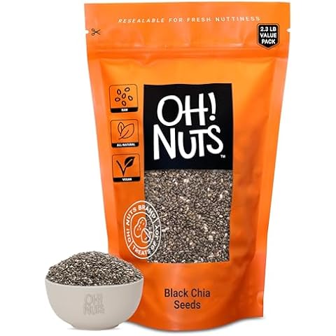 Oh! Nuts Raw Black Chia Seeds | Healthy Superfood (2.25lb) Cover