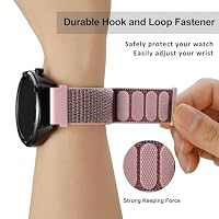 WOCCI 18mm Verstellbares Nylon Uhrenarmband, Sport Loop Armband mit Schnellverschluss (Sandrosa) – Ansicht 4