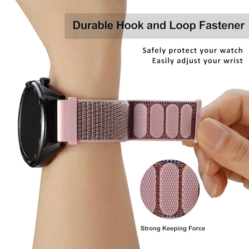 Image of WOCCI Adjustable Nylon Sport Watch Bands with Hook and Loop Fastener, Quick Release Watch Straps for Men and Women, Band Width 18mm 20mm 22mm
