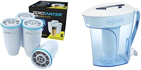 ZeroWater Official Replacement Filter 4-Pack + 10-Cup Ready-Pour ...