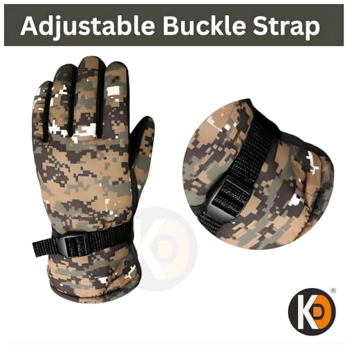 Image of K D Winter Wear 3-in-1 Cap Muffler Gloves Set for Adults | Woolen Beanie Cap, Mafler Scarf & Hand Gloves | Thermal, Fleece, Unisex (Cap-mafler Black - Glovess Army) Pack of 01