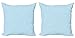 ABAKUHAUS Rayado Set de 2 Fundas para Cojín, Desiguales líneas Anchas torcidos, con Estampado en Ambos Lados con Cremallera, 60 cm x 60 cm, Pálido Azul Azul
