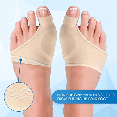 2 PCS Bunion Corrector Relief Sleeves Gel Bunion Pads Cushion Bun