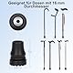supregear Gehstock Gummihülsen (8er-Pack), 16 mm Rutschfeste Gummipuffer für Standard-Gehstock Klappbarer Gehstock Krücken Zubehör, Schwarz