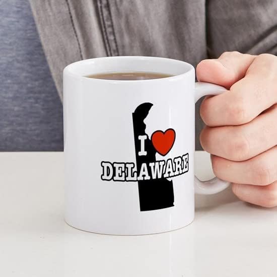 Miniatura 6 de CafePress I Love Delaware Taza de café de cerámica de 11 oz (11.0 fl oz)