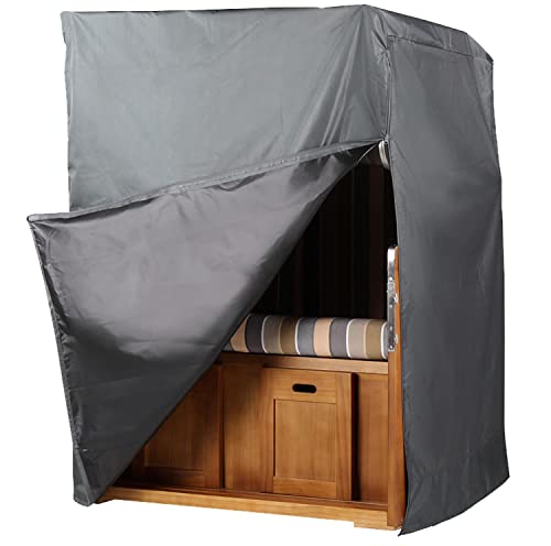 bene living Strandkorb Schutzhülle Prestige Protect Größe L - Winterfest - dunkelgrau Cover