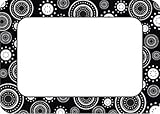 Teacher Created Resources Black/White Crazy Circles Name Tags (5169)