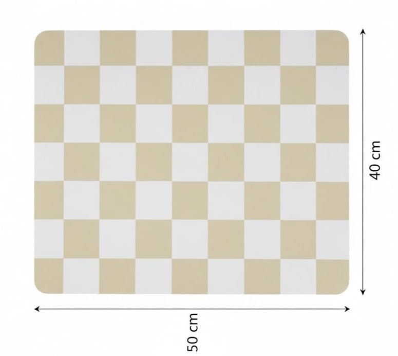 Image of HomeCloud Dish Drying Mat for Kitchen Counter Hide Stain Super Absorbent, Non-Slip, Heat-Resistant, Great for Dishes,Rack Pad, Kitchen Counter, Coffee Maker, Coffee Item (Chess Beige, 50x40cm)