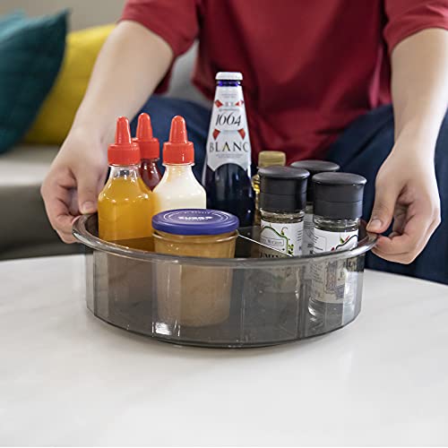 Peaha Lazy Susan Turntable Cabinet Organizer 9-inch Clear Lazy Susan Spice Rack Organizer & Storage Rotating Lazy Susan Storage for Cabine, Bathroom, Kitchen