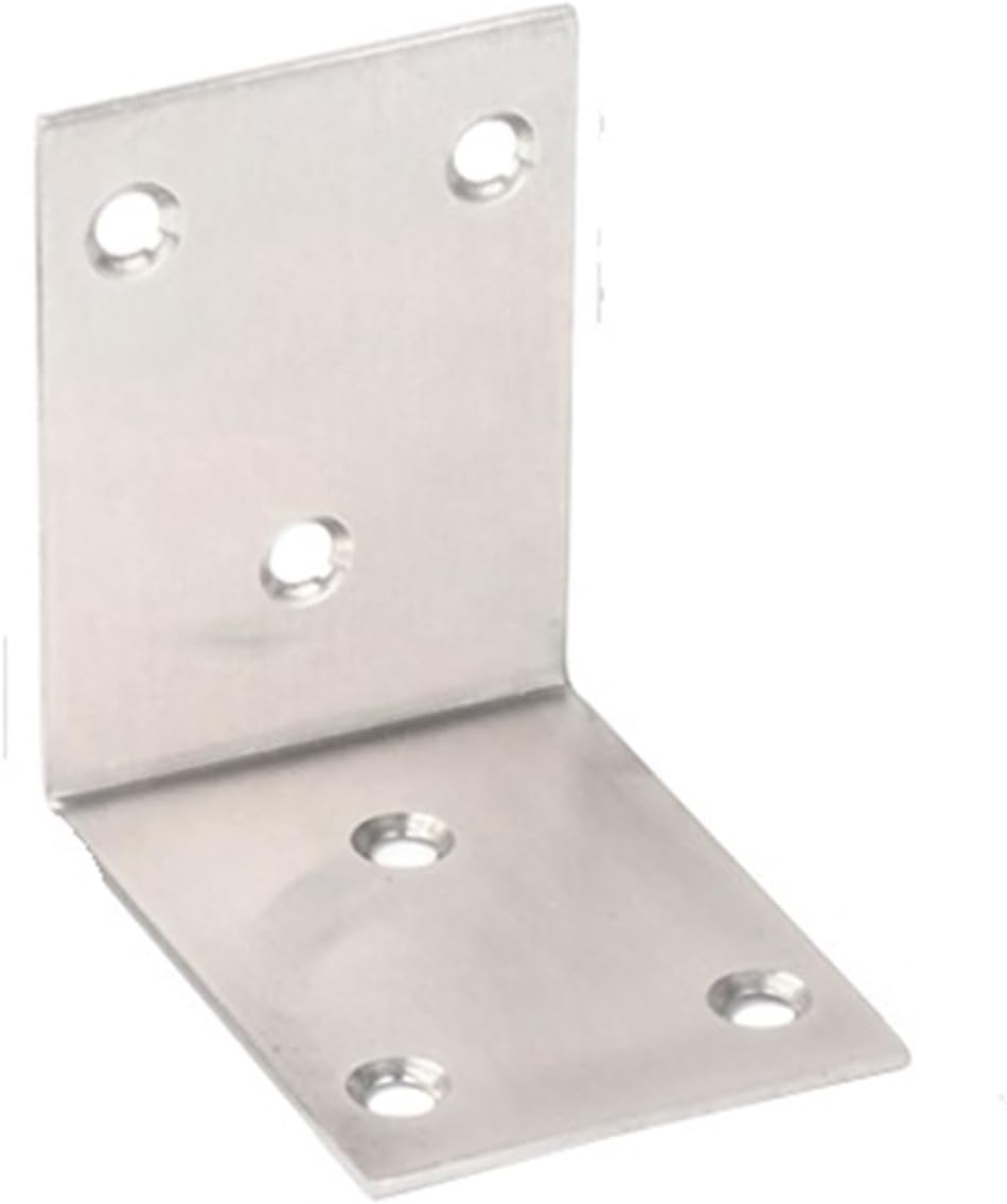 Angle Brackets,Angle Code,Thickened Stainless Steel Corner Code, Triangular Bracket Fixation Corner Iron Tables and Chairs Corner Yards Furniture Hardware Connector Fittings-48*65*65 2mm Thick