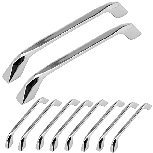 Image of Atom Pack of 10 Pieces, 7.5 inches Zinc Cabinet Pull Handle | CPPT Finish | Office Wardrobe Furniture Kitchen Drawer Push Bar, 229