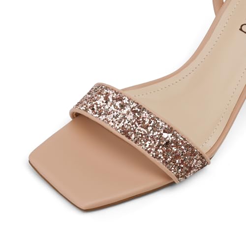 Womens Sandals Glitter Strappy High Heels Sandals Stiletto Heeled Sandals Ankle Strap Heels for Women Party Wedding Daily Wear Prom Sandals Shoes2