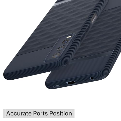 Image of Outlouders Bumper Case for Vivo Y12s / Y20 / Y20i / Y20G | Full Camera Protection | TPU Soft Flexible Shockproof Back Cover (Blue)