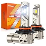 SEALIGHT 9005/HB3 LED Bulbs, 96000LM S6 Pro 9005 Bulb with 2026 8th LED-Chips, 80000H+ Lifespan HB3 Drving Light, 6500K White 1000% Bright Fog Light,1:1 Plug and Play, Pack of 2
