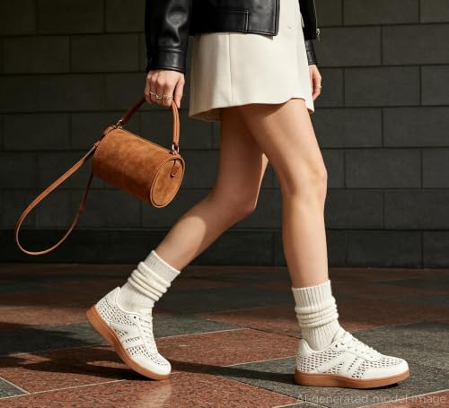 Image of LUCKY STEP Women Retro Gum Sole Fashion Sneakers
